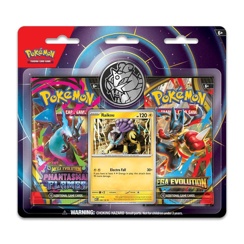 Pokémon TCG: Raikou Card, Coin & 2 Booster Packs