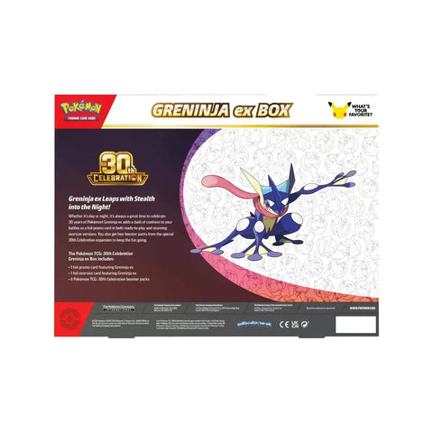 Pokemon 30th Anniversary Celebration Greninja ex Collection Box
